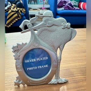 Vintage Salanger Pewter photo frame baby photo frame silver plated gift